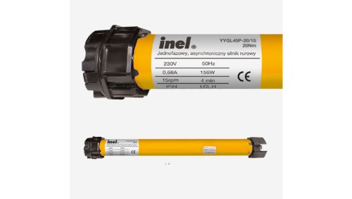 Silnik rurowy 20Nm 230V z funkcją wykrywania przeciążenia przystosowany do rury oktagonalnej o średnicy 60mm