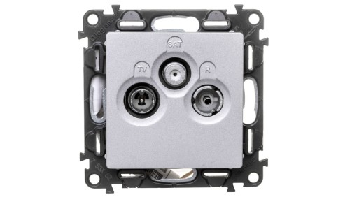 VALENA LIFE Gniazdo antenowe RTV/SAT końcowe aluminium 753352