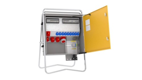 Rozdzielnica budowlana elBOX-XL Z63-012209 IP44 zaciski 5x50 mm2 gn: 9xGK 230V 16A 2xCEE 16A 2xCEE 32A 1xCEE 63A 2xRCCB 76427010