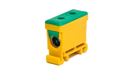 Złączka szynowa gwintowa al/cu 35mm2 zielono-żółta WLZ-35P/35Z