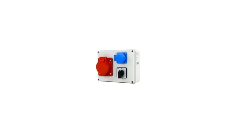 Rozdzielnica siłowa n/t 1x16A 5P 1x230V łącznik krzywkowy 0-1 IP-44 154x199x77 mm NBOX19.5