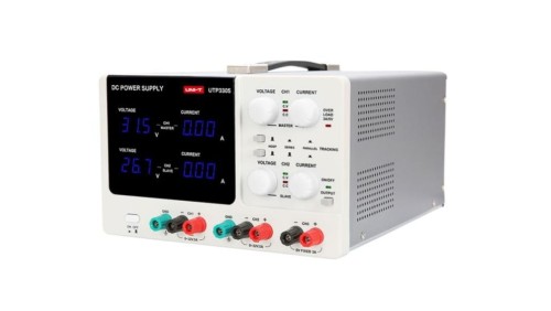 Potrójny stabilizowany zasilacz laboratoryjny z płynną regulacją napięcia 2x 0-32V 0-5A + 5V 5A UT-UTP3305