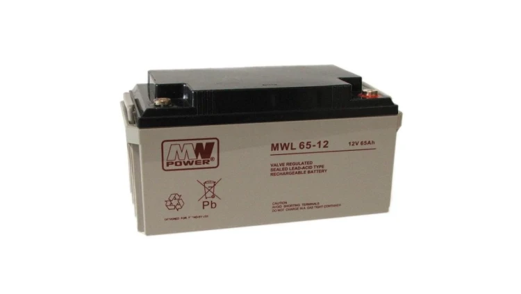 Akumulator VRLA AGM 12V 65Ah (żywotność 10-12lat) MWL 65-12