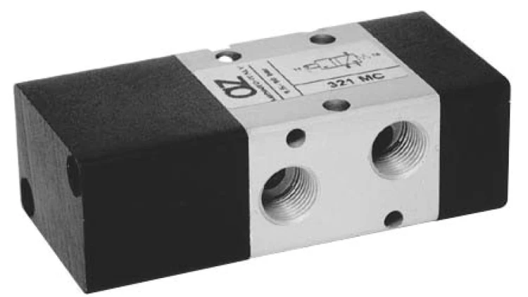 Zawór rozdzielający pneumatyczny 3/2 G 1/8 NC normalnie zamknięty, monostabilny, AZ Pneumatica