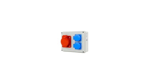 Rozdzielnica siłowa n/t 1x16A 5P 2x230V IP44 199x154x77 NBOX19.1