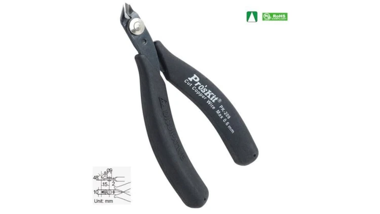 Szczypce obcinaczki 120mm Pros Kit Cu do 0,6mm 1PK-209