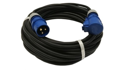 Przedłużacz kempingowy elCORD CEE 16A-3 230V IP44 20m H07RN-F 3G2,5 (gumowy OPD) z wt. i gn. CEE 16A-3P 30J26200