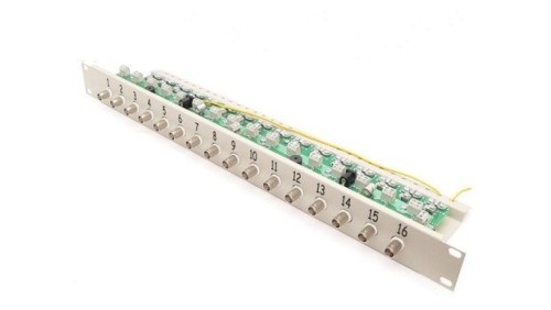 16-kanałowy separator Video z zabezpieczeniem dla przewodu koncentrycznego