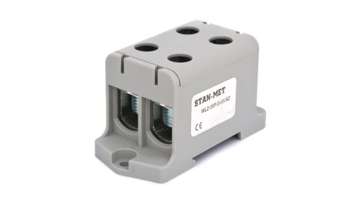 Złączka szynowa gwintowa al/cu 2x95mm2 szara WLZ-35P/2x95SZ