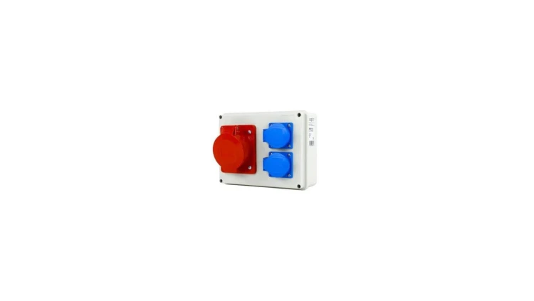 Rozdzielnica siłowa n/t 1x32A 5P 2x230V IP44 154x199x77 mm NBOX19.2