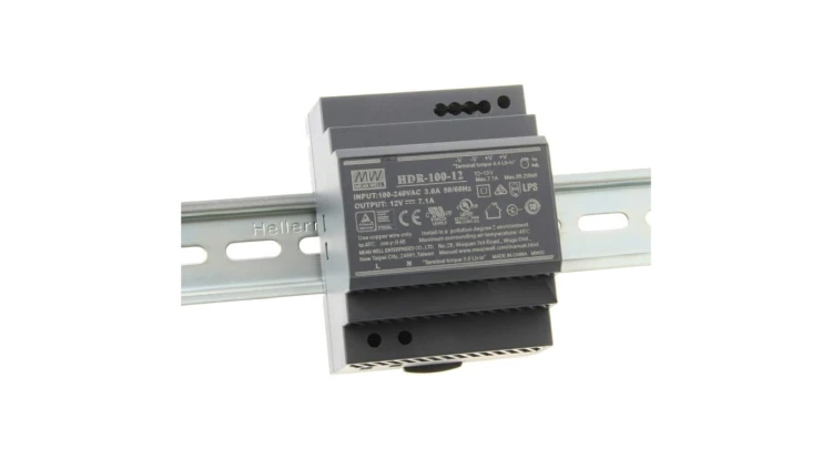 Zasilacz na szynę DIN 85W 12V HDR-100-12 7,1A do led Mean Well