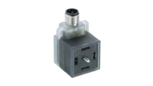 Adapter złącza zaworowego DIN EN 175301-803 typ A ze złączem M12 męskim ze wskaźnikiem LED VAD 1D-1-3-M12-5