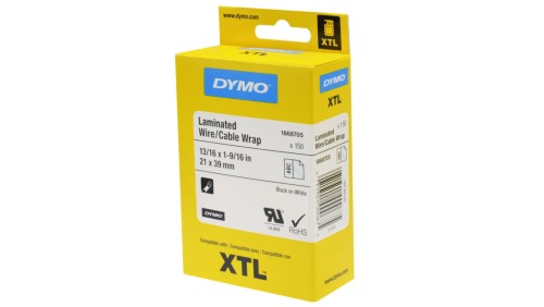 Opaski laminowane do drukarek XTL 21x39mm czarny na białym 1868705 /150szt./