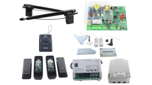 Zestaw FAAC - ALFA 414 230v napęd do bramy dwuskrzydłowej 2x3m centrala 455D