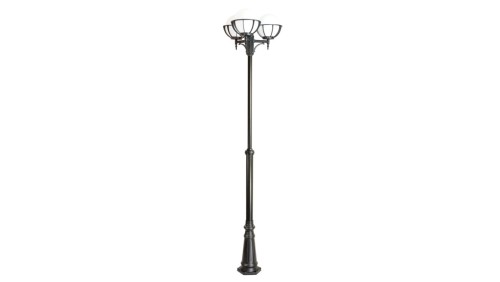 Oprawa parkowa, maszt oświetleniowy Kule z koszykiem 250 OGMWN 3 KPO 250 OP, E27 3 x max 60W, kolor czarny, klosz biały, regulow