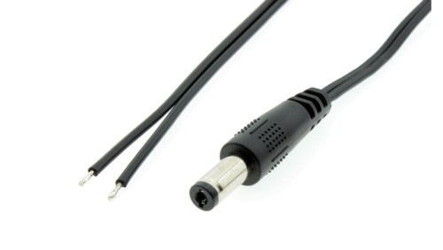 Przewód DC 0,25m z wtykiem prostym 2,1x5,5 mm AWG20 2x0,5mm2 ESPE