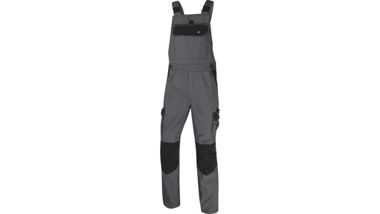 Ogrodniczki mach spirit z poliestru (40) i bawełny (60) 270 g/m? kolor szaro-czarny rozmiar S CORP M5SALGNPT