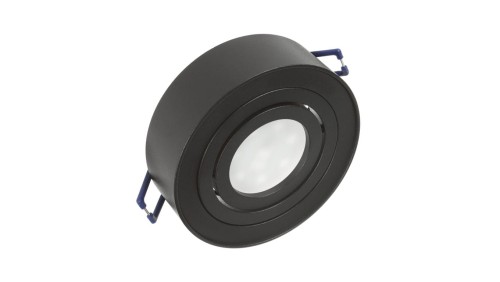 Punktowa oprawa sufitowa Maclean, dla źródeł światła MR16/GU10, kolor czarny, 94x32mm, okrągła, aluminiowa, MCE462 B