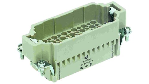 Złącze prostokątne męskie Han bez styków 72-PIN 250V 9160723001