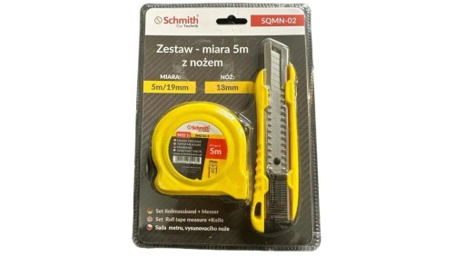 Miara zwijana 5m + nożyk ostrze łamane zestaw - Schmith