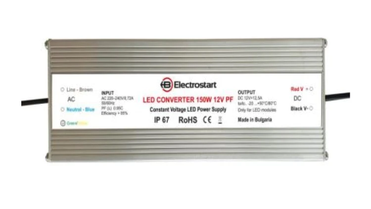 CV LED Power Supply 150W PF0.9 12V IP67 - 980150001200396 - Zasilacz stałonapięciowy