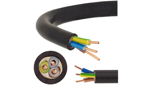 Kabel prądowy YKY 0,6/1kV 3x1 drut do ziemi Elektrokabel /500m/