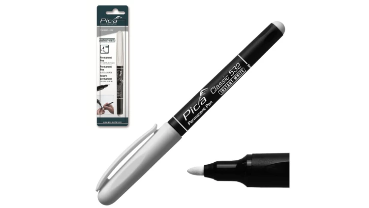 Marker permanentny pisak do wielu powierzchni biały 1-2mm PICA Classic 532/52