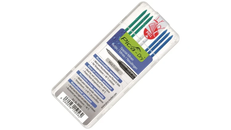 Wkłady zapasowe do ołówka 3030 wodoodporne kolorowe PICA Dry 4040 /8szt./