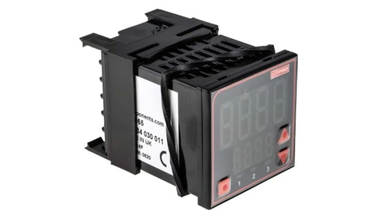 Regulator temperatury PID panelowy 2-wyjściowy, Uz 110→ 240 V AC, +100→ +1824 (termopara typu B) C,