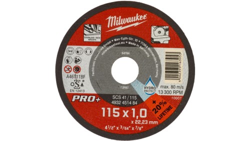 Tarcza tnąca do metalu płaska 115x1 mm PRO+ MILWAUKEE
