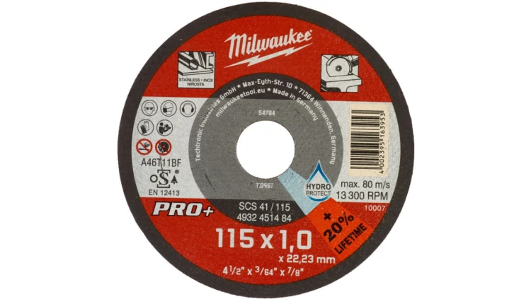 Tarcza tnąca do metalu płaska 115x1 mm PRO+ MILWAUKEE
