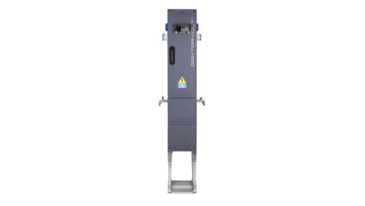 Słupek dystrybucyjny CV-CAMP 2x(1x230V Typ F / 1x230V Typ E / 1x230V/3p) z przyłączem wodnym 6627