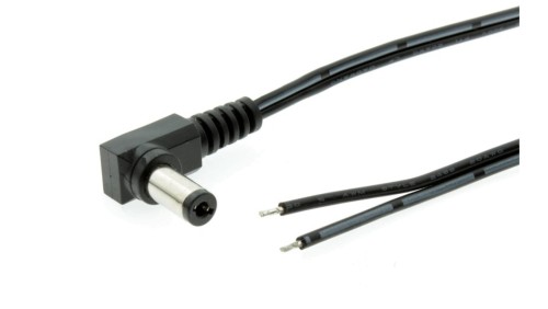 Przewód DC 1,5m z wtykiem kątowy 2,1x5,5 mm AWG20 2x0,5mm2 ESPE