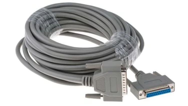 Kabel szeregowy, długość 10m, złącze A: Przewód D25-stykowy męski, złącze B: Złącze żeńskie D25-stykowe