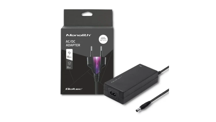 Qoltec Zasilacz desktopowy 60W 12V 5A 5.5*2.1 +kabel zasilający