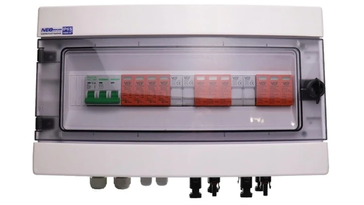 Rozdzielnica hermetyczna PV 1000V DC/AC 2 stringi + wkładki gPV