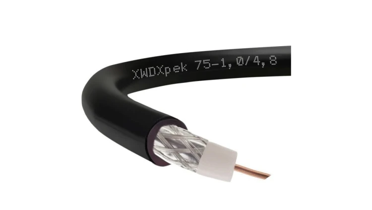 Przewód koncentryczny zewnętrzny 75ohm XWDXpek75 1,0/4,8/6,8 czarny Technokabel /50m/