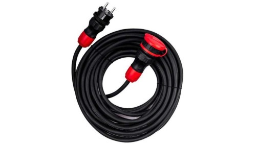 Przedłużacz gumowy budowlany 10m czarny 3x2,5mm IP54 H05RR-F