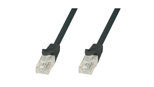 Patch cord Cat5e UTP 0,25m czarny CCA