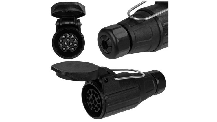 Gniazdo przyczepowe 13-pin 12V plastikowe podwieszane
