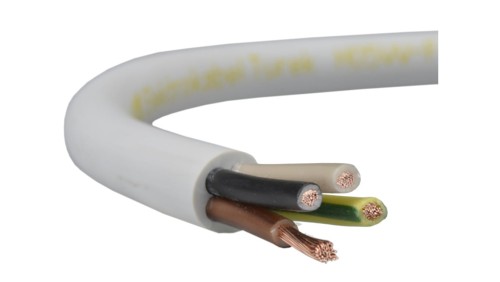 Przewód prądowy H05VV-F / OWY 500V 4x0,75 warsztatowy biały linka Elektrokabel /500m/