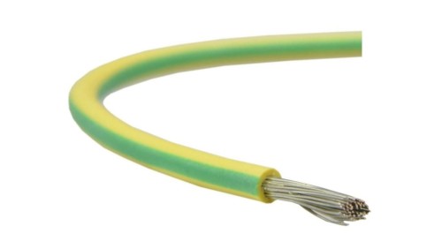 Kabel silikonowy SIF 180C 300/500V 2,5 ciepłoodporny LSOH żółto-zielony linka BSG /100m/