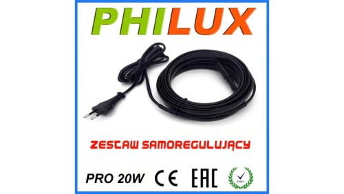 Kabel grzejny samoregulujący z wtyczką PRO 20W/m /4mb/