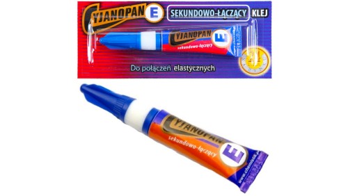 Klej syntetyczny cyjanoakrylowy Cyjanopan E niebieski