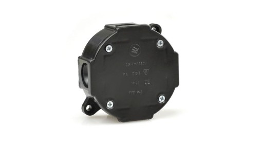 Puszka n/t 79x79x37mm czarna IP41 D13,5 /10
