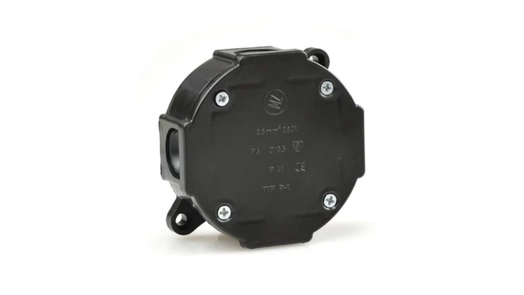 Puszka n/t 79x79x37mm czarna IP41 D13,5 /10