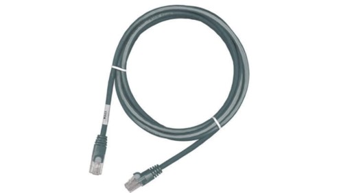 Kabel krosowy RJ45, 568B, U/UTP, linka, PowerCat 6, LS0H 0.5m, Szary PCD-02000-0E