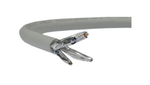 Kabel FTP kat.7A S/FTP 4x2x0,58 B2ca jasnoszary LSOH Alantec /500m/