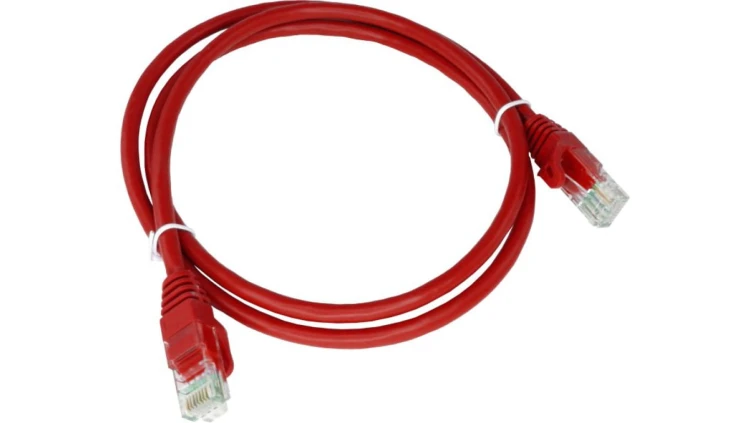 Patch-cord U/UTP kat.6A LSOH 0.25m czerwony KKU6ACZE0.25