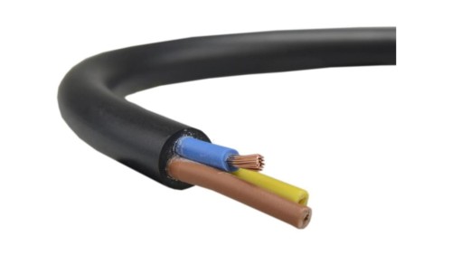 Przewód prądowy H05VV-F / OWY 500V 3x2,5 warsztatowy czarny linka Elektrokabel /100m/